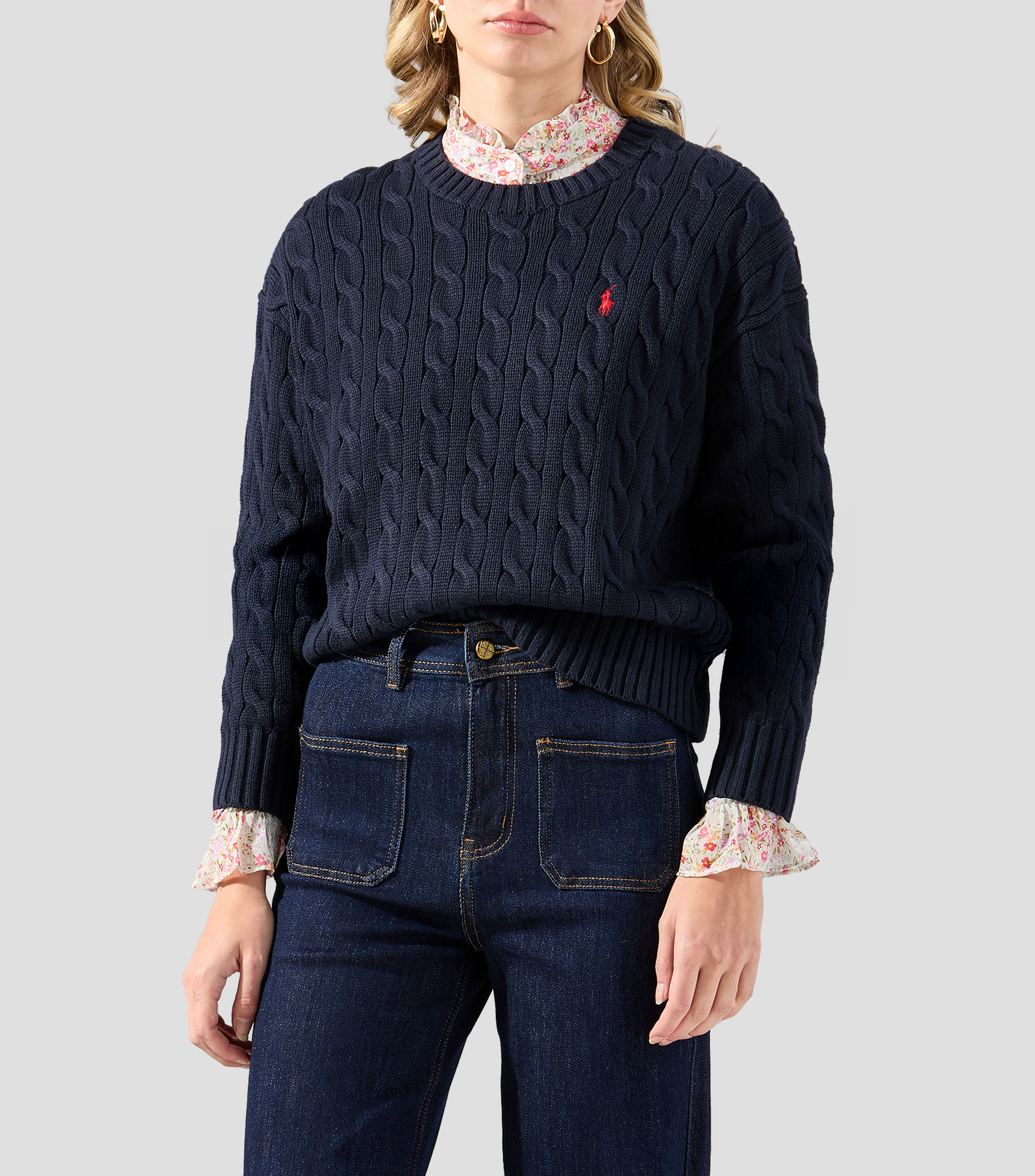 Suéter cuello redondo Mujer